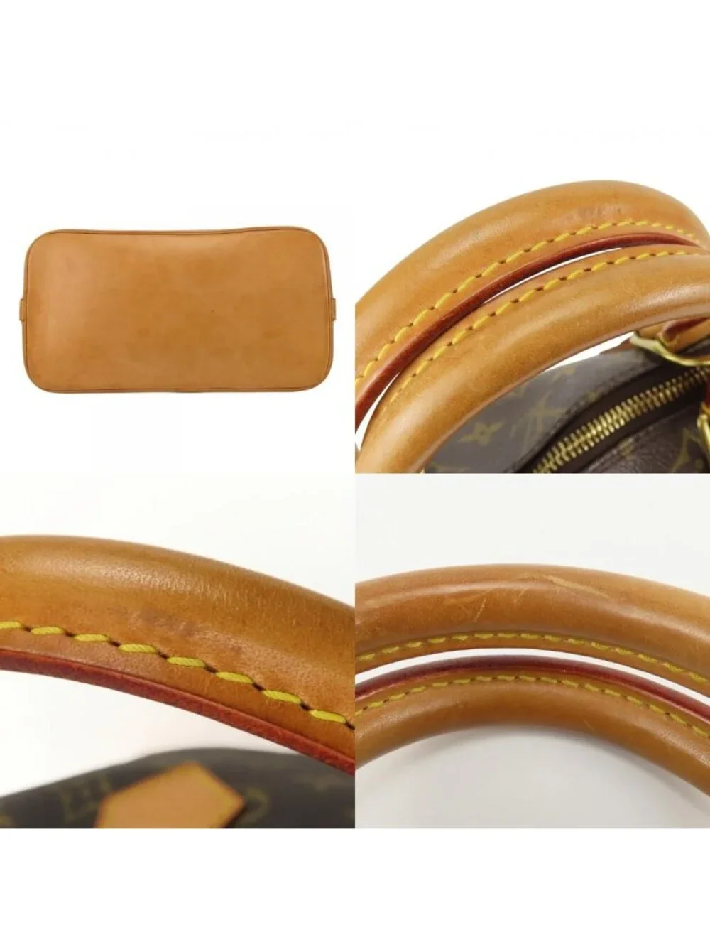 Louis Vuitton Handbag Alma Monogram Vachetta Leather Brown